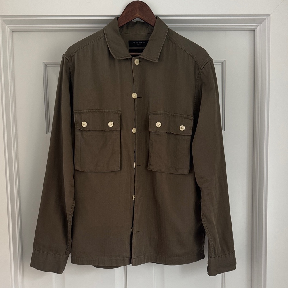 Mens All Saints cotton over shirt
